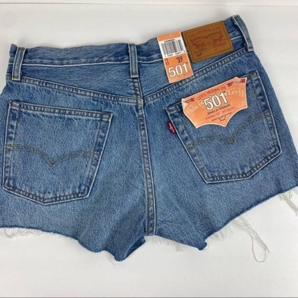 UpCycled *NWT* Levi's Embellished 501 Shorts 27 - Picture 4 of 7